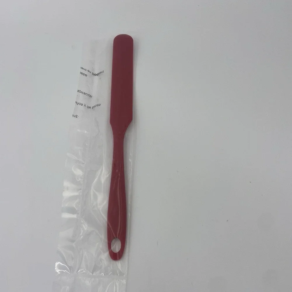 RED Silicone Spatula Cake Icing Frosting Spreader Kitchen Bowl Jar NEW